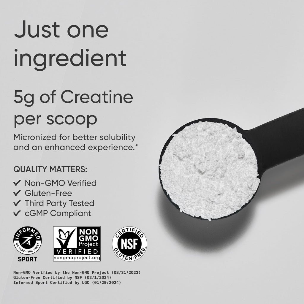 Sports Research Creatine Monohydrate - Gain Lean Muscle, Improve Performance and Strength and Support Workout Recovery* - 5 g Micronized Creatine - 17.64 oz Sports Research buy supplements Au