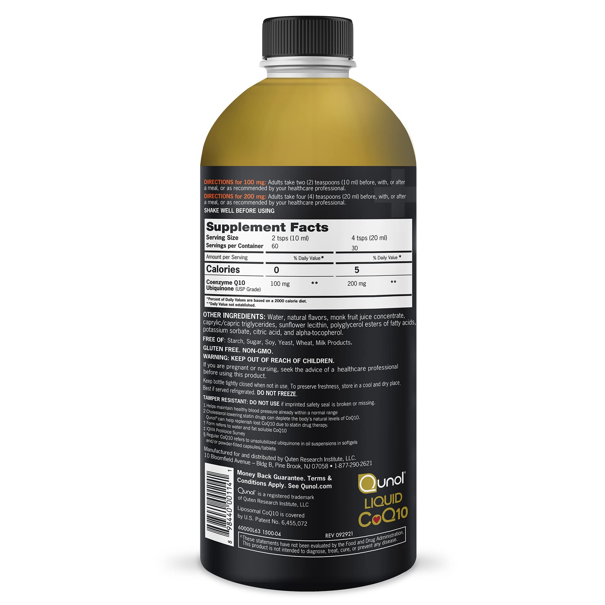 Qunol Liquid CoQ10 100mg, Superior Absorption Natural Supplement Form of Coenzyme QunolBuy Supplements Australia