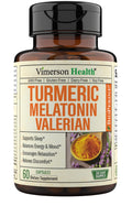 Turmeric, Melatonin & Valerian Root Sleep Aid Supplement. Natural Sleep Aid for Adults