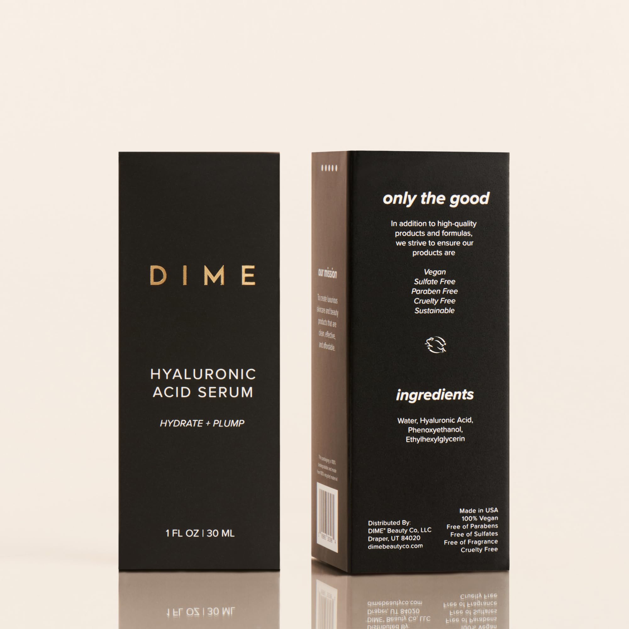 DIME Beauty Hyaluronic Acid Serum, Ultra Hydrating Face Serum with Pure Hyaluronic Acid, 1 oz / 30 ml DIMEBuy Supplements Australia