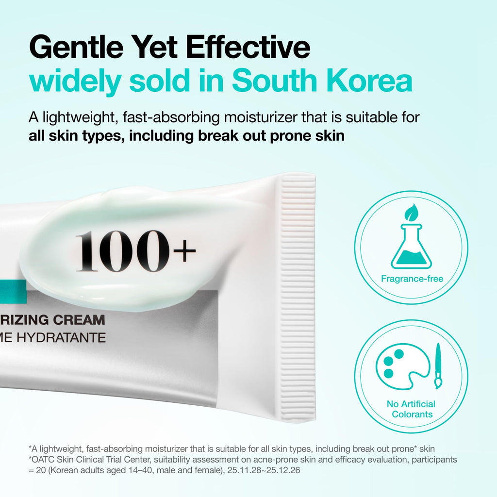 Anua PDRN Hyaluronic Acid 100 Moisturizing Cream, Lightweight, Non-Greasy Hydrating Face Moisturizer with Salmon DNA