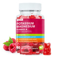 Potassium Magnesium Gummies - High Absorption Magnesium Glycinate & Potassium Citrate Plus Coenzyme Q10, DHA, D3, Mineral & Calcium for Zzz, Leg Cramps & Muscle - 60 Raspberry Gummies VegaveroBuy Supplements Australia
