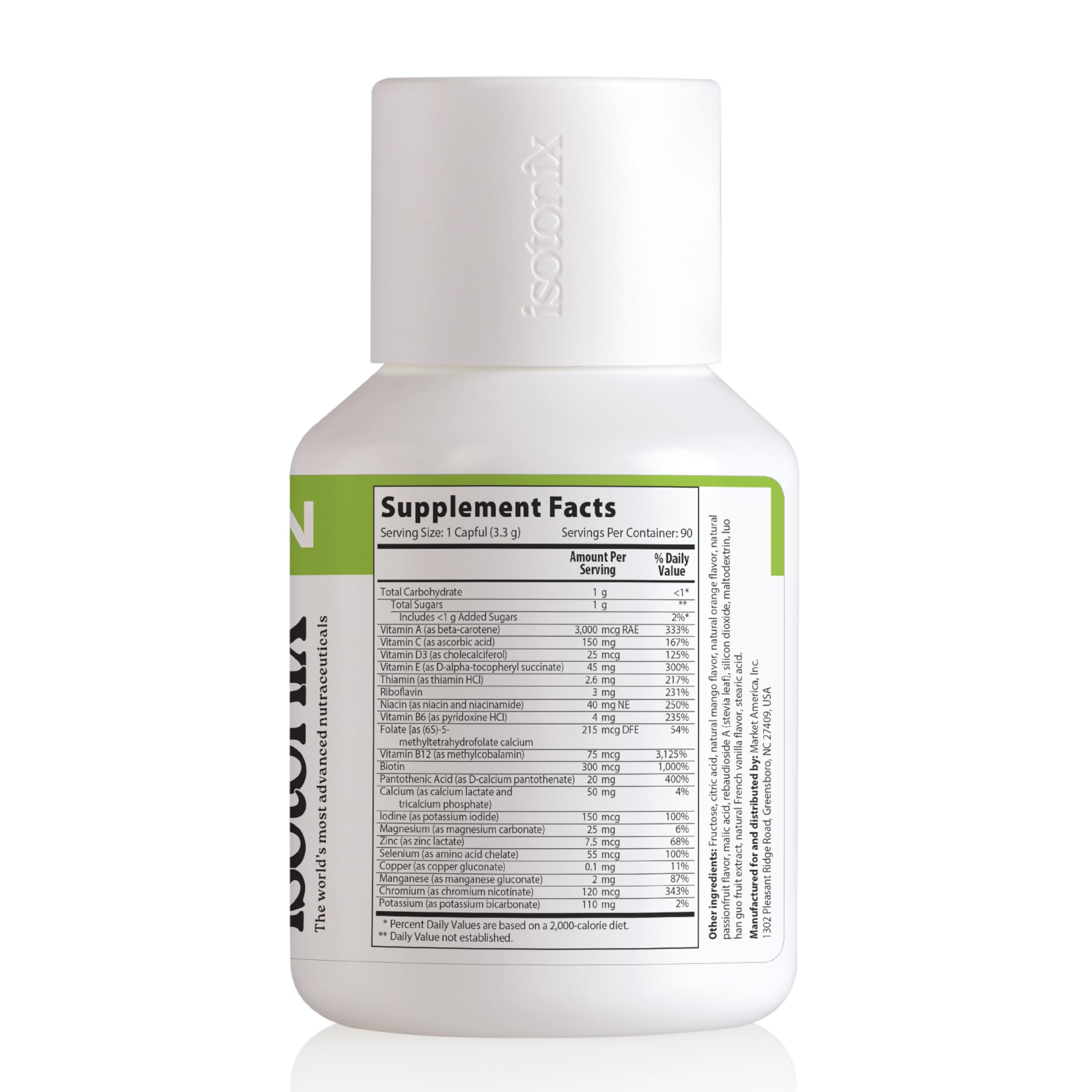 Isotonix Multivitamin Powder Without Iron – Methylated B Vitamins, Antioxidant & Mineral Support – Fast-Mix Isotonic Delivery – Vegetarian, Gluten-Free, Non-GMO – Natural Fruit Flavor – 90 Servings IsotonixBuy Supplements Australia