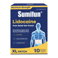 Sumifun 4% Lidocaine XL Pain Patches | Extra Large 4.72"x7.87" for Full Back & Thigh Coverage | Maximum Strength OTC Numbing | 8-Hour Medical Adhesion (X-Large, Count, 10) SumifunBuy Supplements Australia