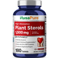 NusaPure Plant Sterols 1500 mg - 180 Tablets (Non-GMO, Vegan) Beta Sitosterol, Bioperine NusaPureBuy Supplements Australia