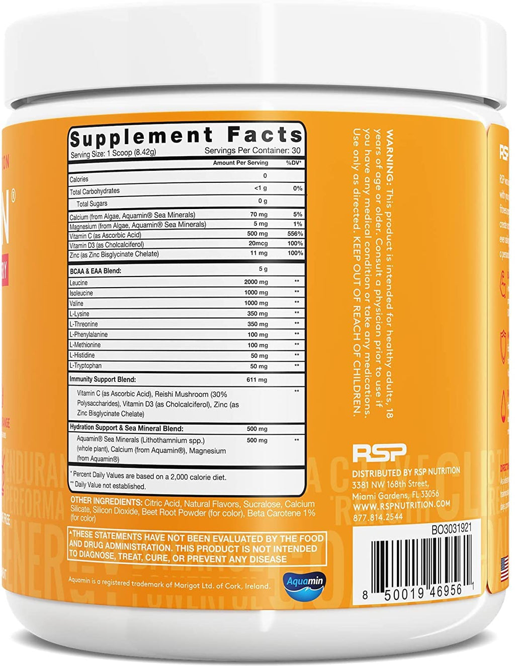 RSP AminoLean Recovery - Post Workout BCAAs Amino Acids Supplement + Electrolytes RSP NUTRITIONBuy Supplements Australia