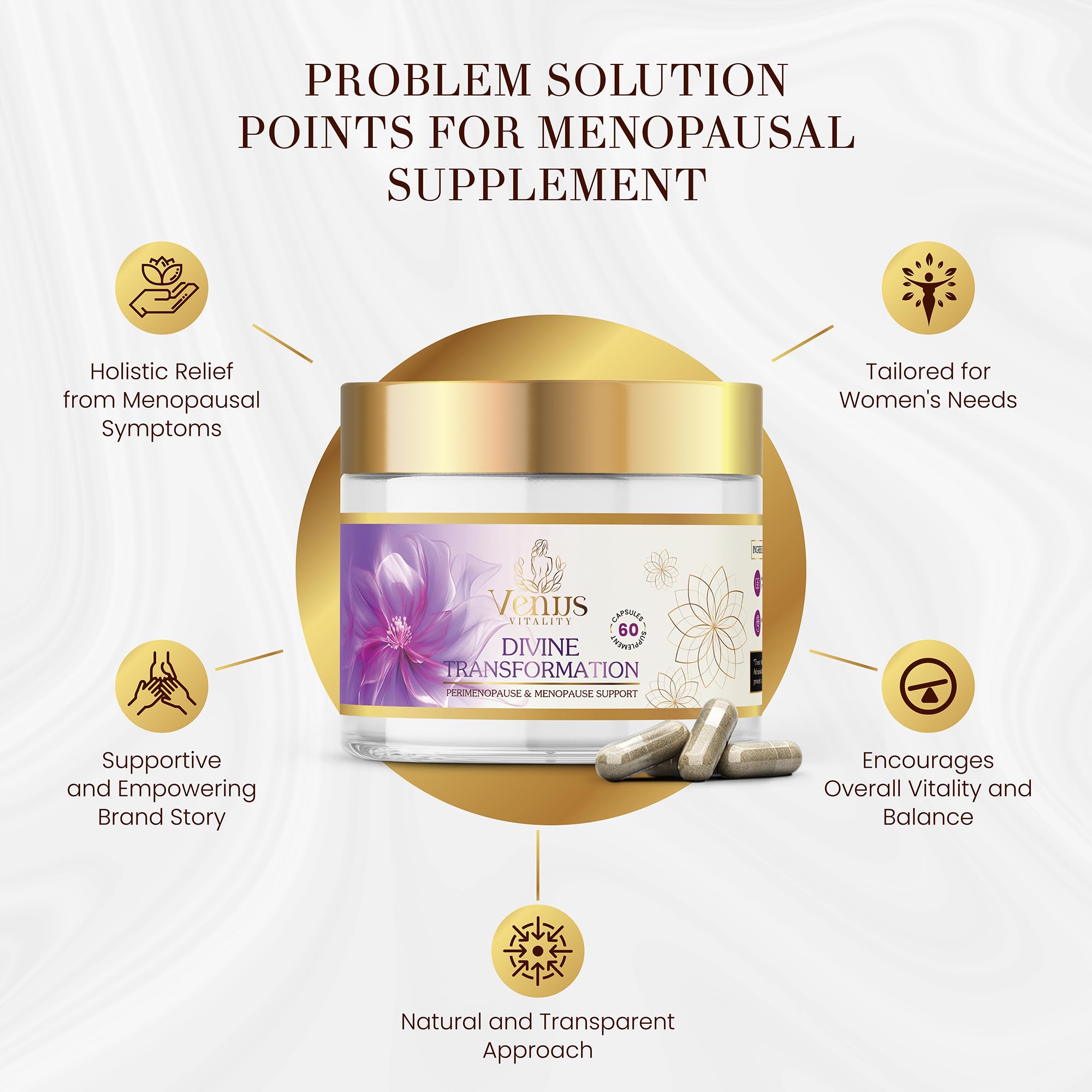 Menopause Supplements for Women - Female Hormone Balance & Immune Support - Mood Swings & Restful Sleep - Valerian Root & Saw Palmetto - Black Cohosh for Menopause Hot Flashes Relief - 60 Capsules Venus VitalityBuy Supplements Australia