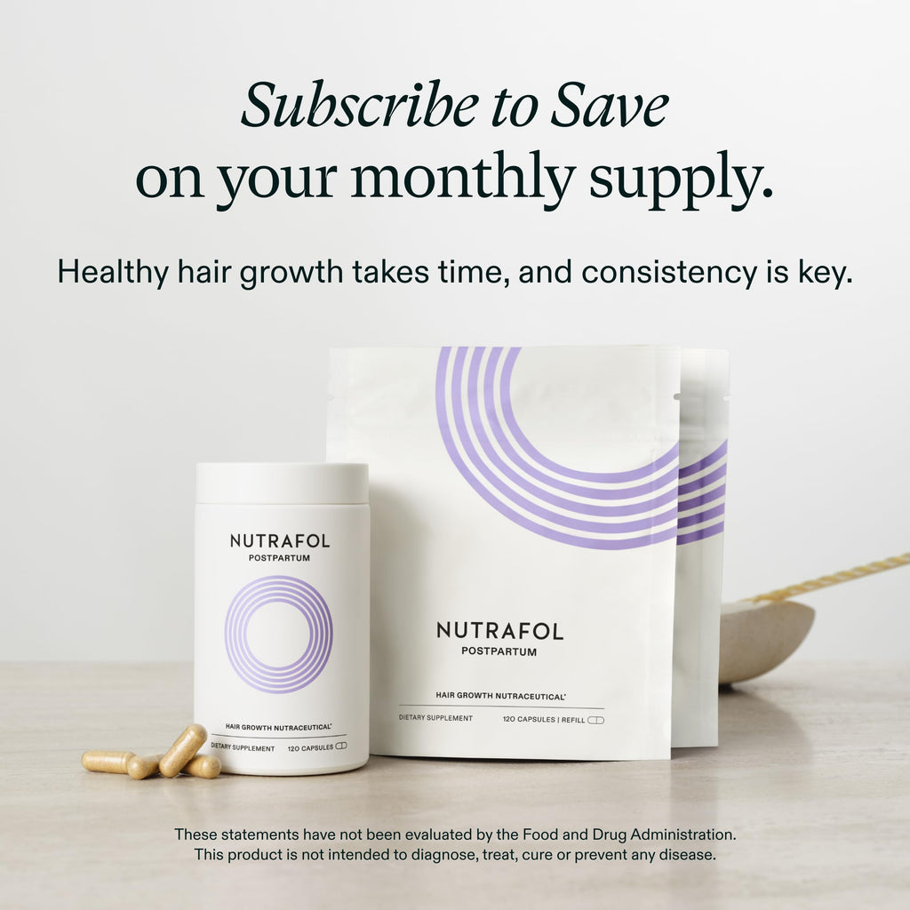 Nutrafol Postpartum Hair Growth Supplements, Clinically Tested for Visibly Thicker Hair and Less Shedding, Breastfeeding-friendly - 1 Month Supply NutrafolBuy Supplements Australia