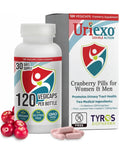 Uriexo Double Action Support Cranberry Pills - Urinary Tract Health Supplement with 36mg Proanthocyanidins PACs & 2000mg D-Mannose, Capsules for Men & Women, Non-Antibiotic Formula, 30 Day Supply UriexoBuy Supplements Australia