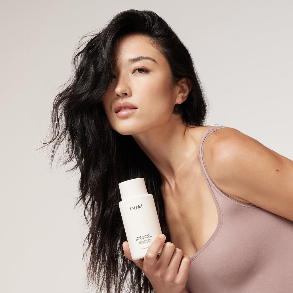 OUAI Medium Conditioner Travel Size - Hydrating Hair Conditioner with Coconut Oil, Babassu Oil, and Keratin - Strengthens, Repairs and Adds Shine - Paraben and Phthalate Free Hair Care Products (3 Oz) OUAIBuy Supplements Australia