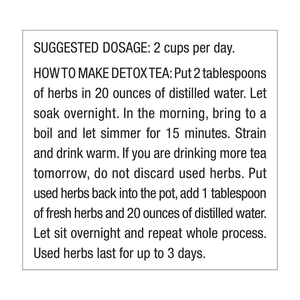 Dr. Schulze’s | Detox Tea | All Purpose Herbal Tonic | Powerful Digestive Stimulant | Dietary Supplement | Ultimate Liver Cleanse | Helps Eliminate Gas & Indigestion | Release Toxins | 6 Oz. Pack Dr. Schulze'sBuy Supplements Australia