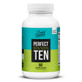 Supplement bottle labeled 'Perfect Ten' by Lively Vitamin on a white background