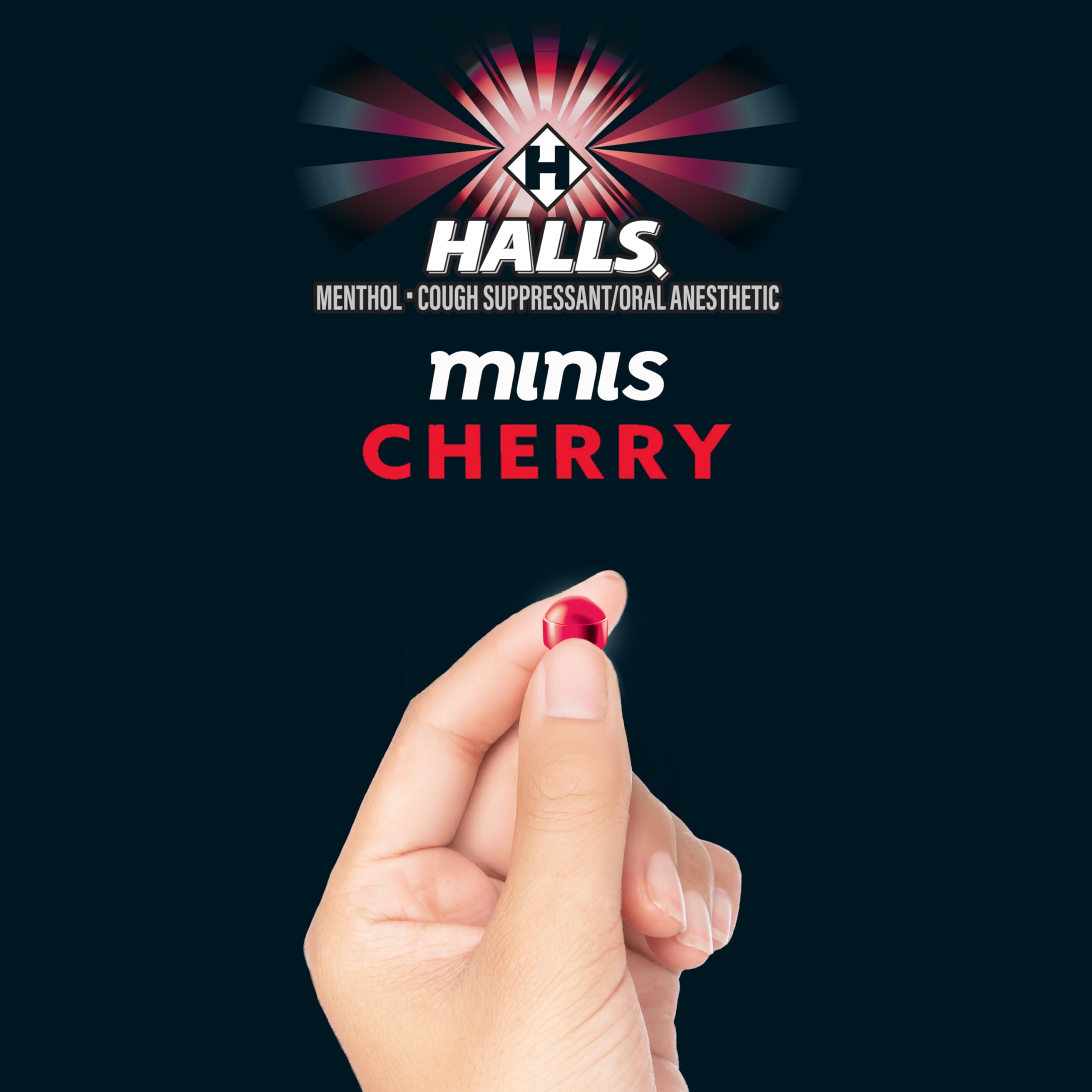 HALLS Minis Cherry Flavor Sugar Free Cough Drops, 48 Drops HALLS buy supplements Au