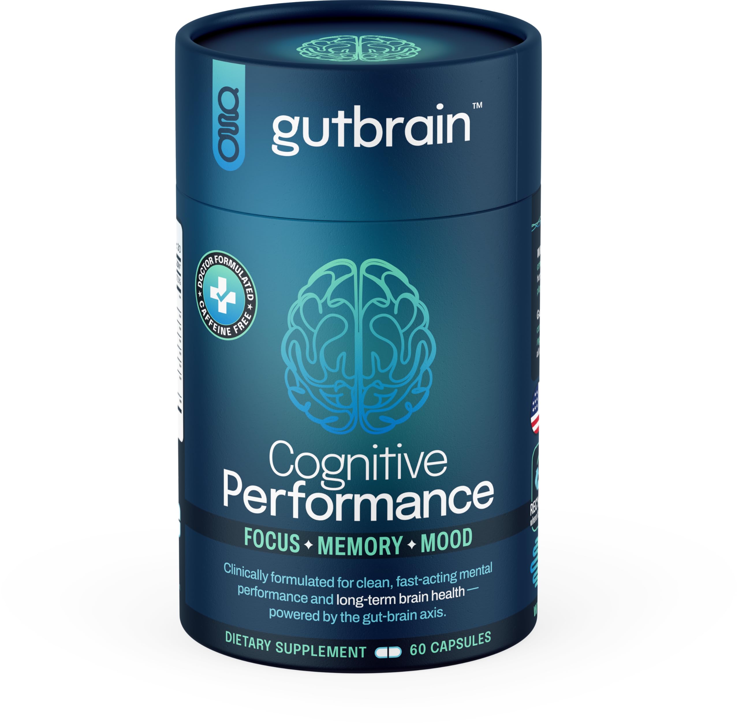 Brain Supplement for Memory and Focus with Probiotics, Advanced 2 in 1 Nootropic Brain Support for Mental Clarity, Caffeine Free Doctor Formulated Supplement, 60 Capsules Purity LabsBuy Supplements Australia