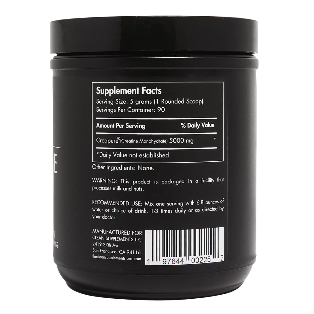 CLEAN Creatine - 100% Creapure® Creatine Monohydrate Powder for Muscle Health, Performance and Cognitive Support | 3rd Party Certified by NSF | 90 Servings | Unflavored | Vegan, Keto, and Gluten-Free CLEANBuy Supplements Australia