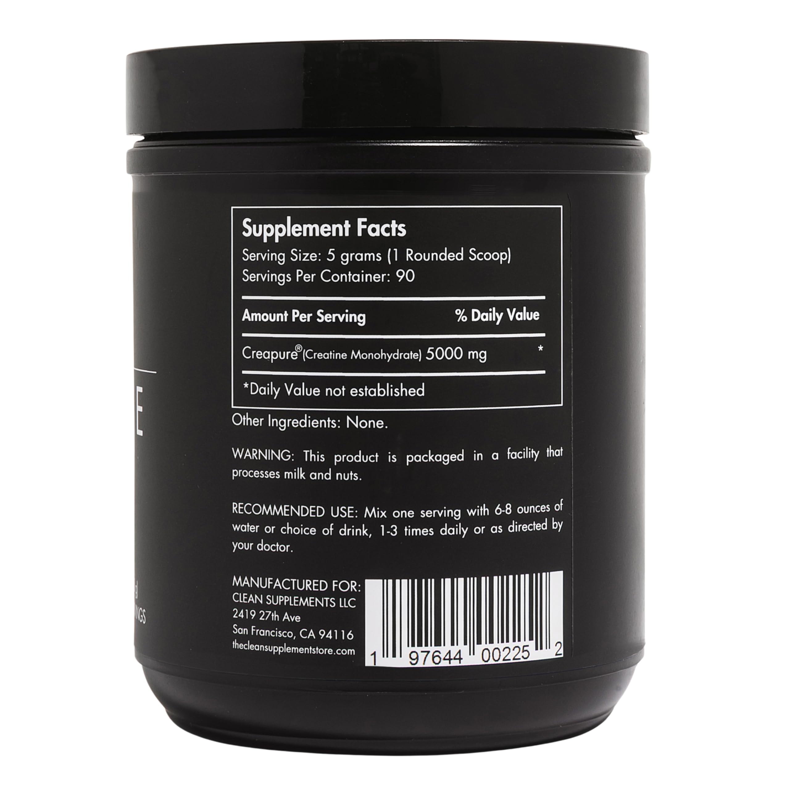 CLEAN Creatine - 100% Creapure® Creatine Monohydrate Powder for Muscle Health, Performance and Cognitive Support | 3rd Party Certified by NSF | 90 Servings | Unflavored | Vegan, Keto, and Gluten-Free CLEANBuy Supplements Australia