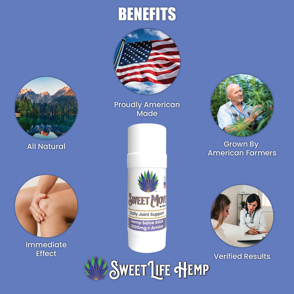 Sweet Life | Hemp Salve Stick | 2000mg | Small Business | Organic | Body Balm | Muscle Comfort Sweet LifeBuy Supplements Australia
