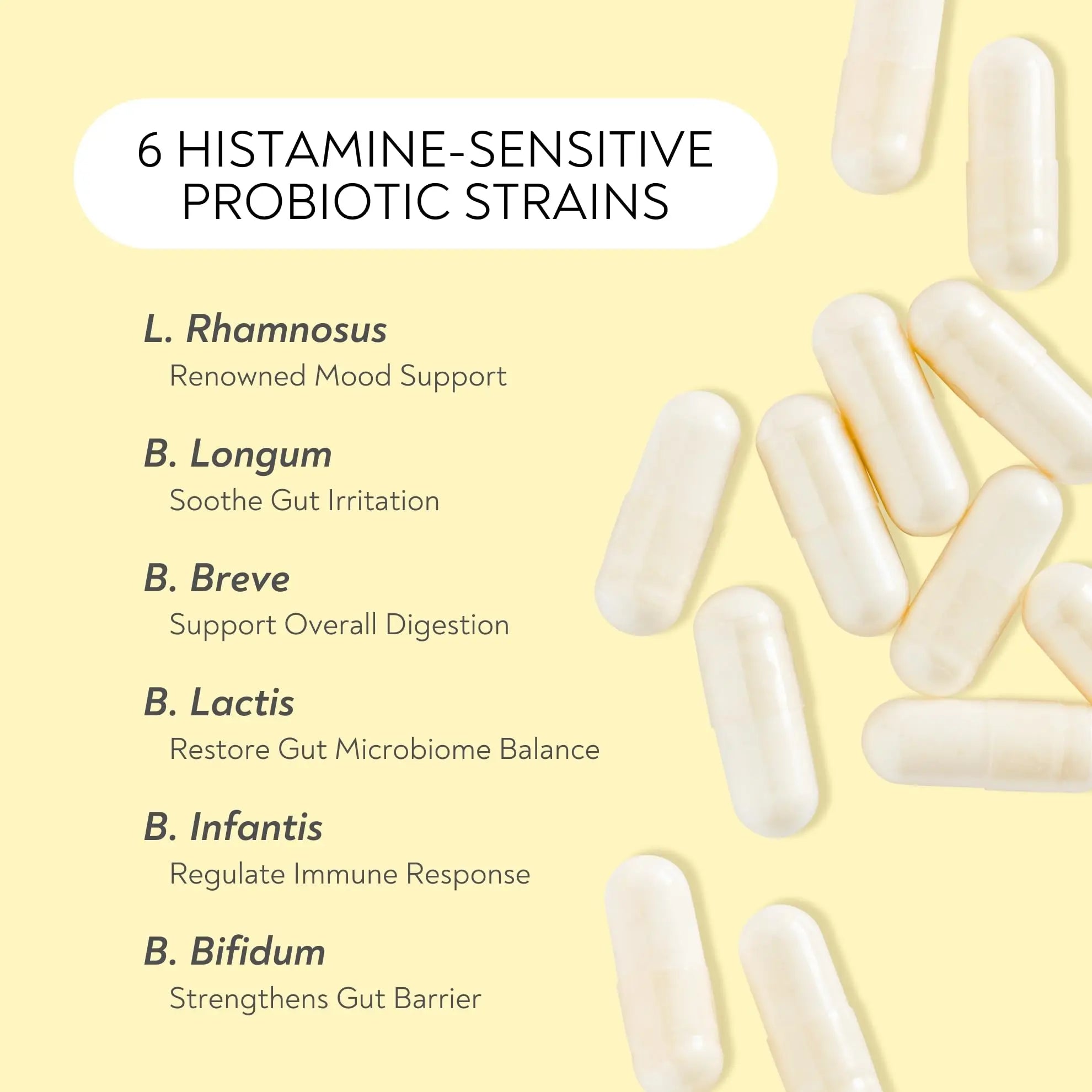 Probiotics - Mood Super Strains Probiotic - Naturally Supports Digestion & Mood - Histamine-Free Probiotics w/ L Rhamnosus GG, Shelf Stable Probiotic Supplement, 60 Day Supply, Non-GMO, VEGAN Lifted NaturalsBuy Supplements Australia