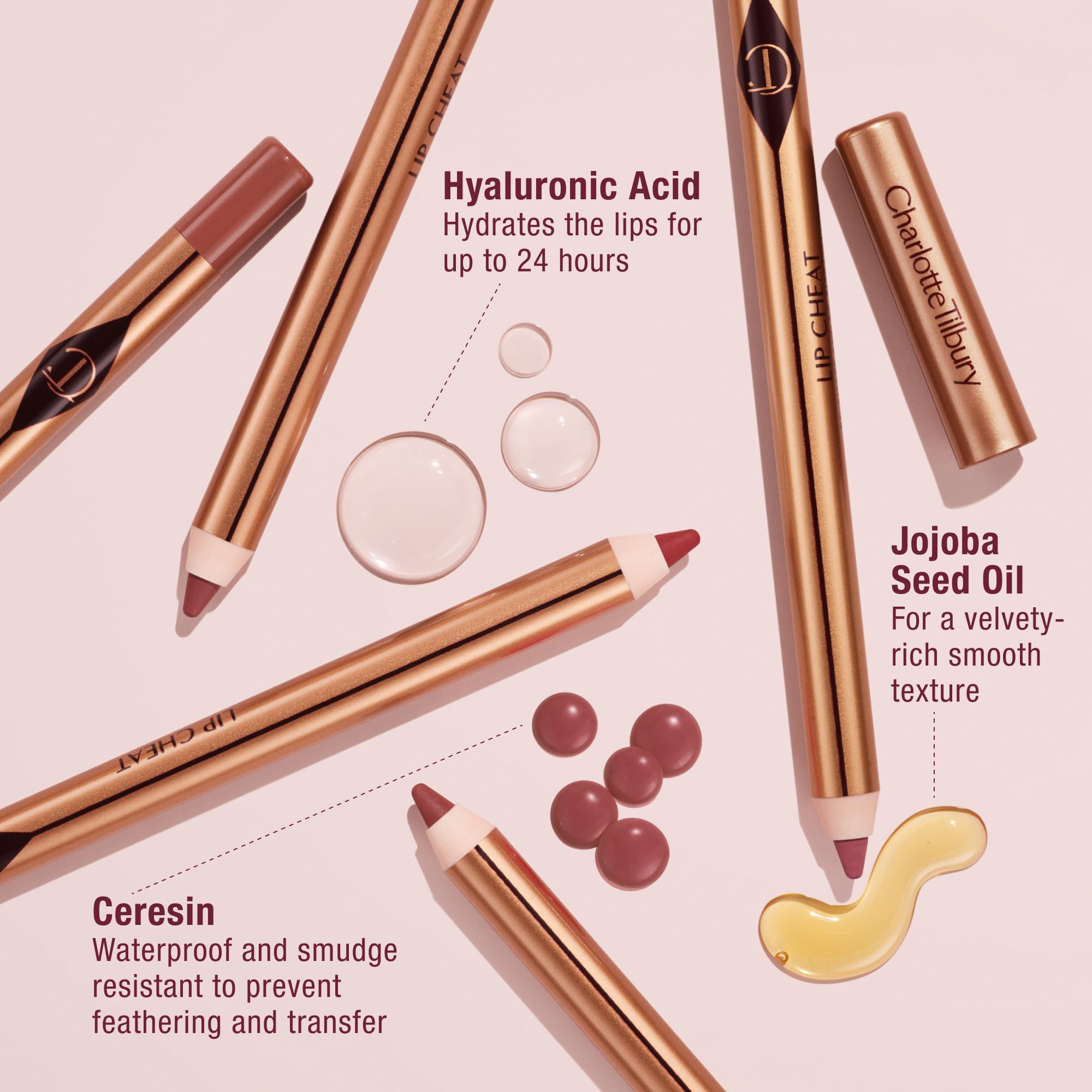 Charlotte Tilbury Lip Cheat Lip Liner Pencil - Gives Lips a Fuller-Looking, Defined Pout - Enriched with Jojoba Oil & Hyaluronic Acid - Waterproof, Smudge-Proof & Transfer-Proof - Pillow Talk Fair Charlotte TilburyBuy Supplements Australia