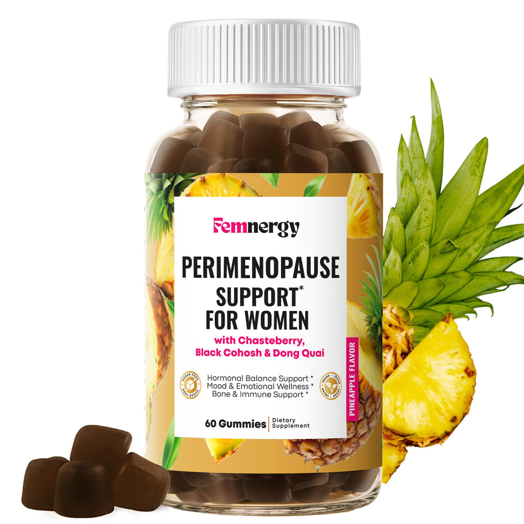 Femnergy Perimenopause Support Gummies for Women - Menopause Relief Estrogen & Hormone Balance Supplement with Black Cohosh Chasteberry Vitamins D3 B6 for Hot Flashes Night Sweats & Mood Swings FemnergyBuy Supplements Australia