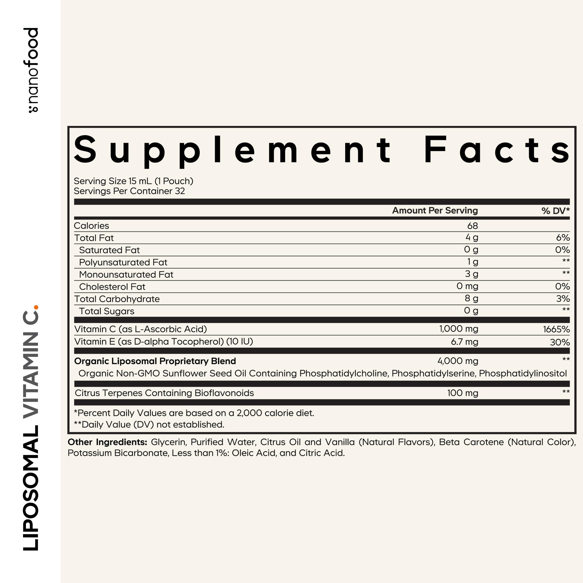 Codeage Liposomal Vitamin C Liquid 1000mg Vitamin C, 4000mg Essential Phospholipids, Supplement For Daily Immune Support, Liposomes For Absorption, Citrus Bioflavonoids, Vitamin E, Non-GMO, 32 Pouches CodeageBuy Supplements Australia