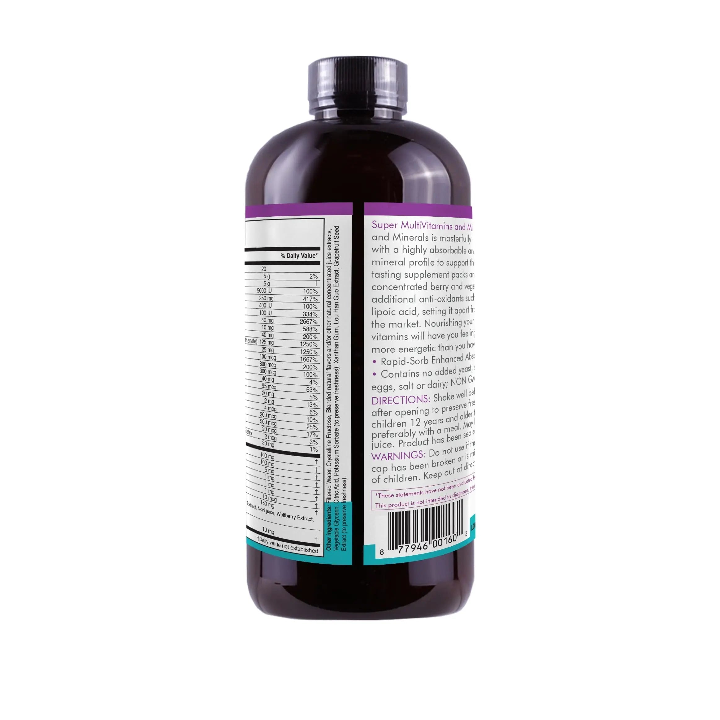 Liquid Super Multivitamin and Minerals - Premium Liquid Vitamins for Enhanced Absorption - Daily Liquid Multivitamin Supplement Life SolutionsBuy Supplements Australia