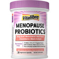 Vitalibre Menopause Probiotics for Women 70 Billion CFU, 12 Targeted Strains, Organic Prebiotics, Black Cohosh Resveratrol Red Clover Chasteberry Dong Quai, Hot Flash Night Sweat+, No Estrogen, 30 Ct VitalibreBuy Supplements Australia