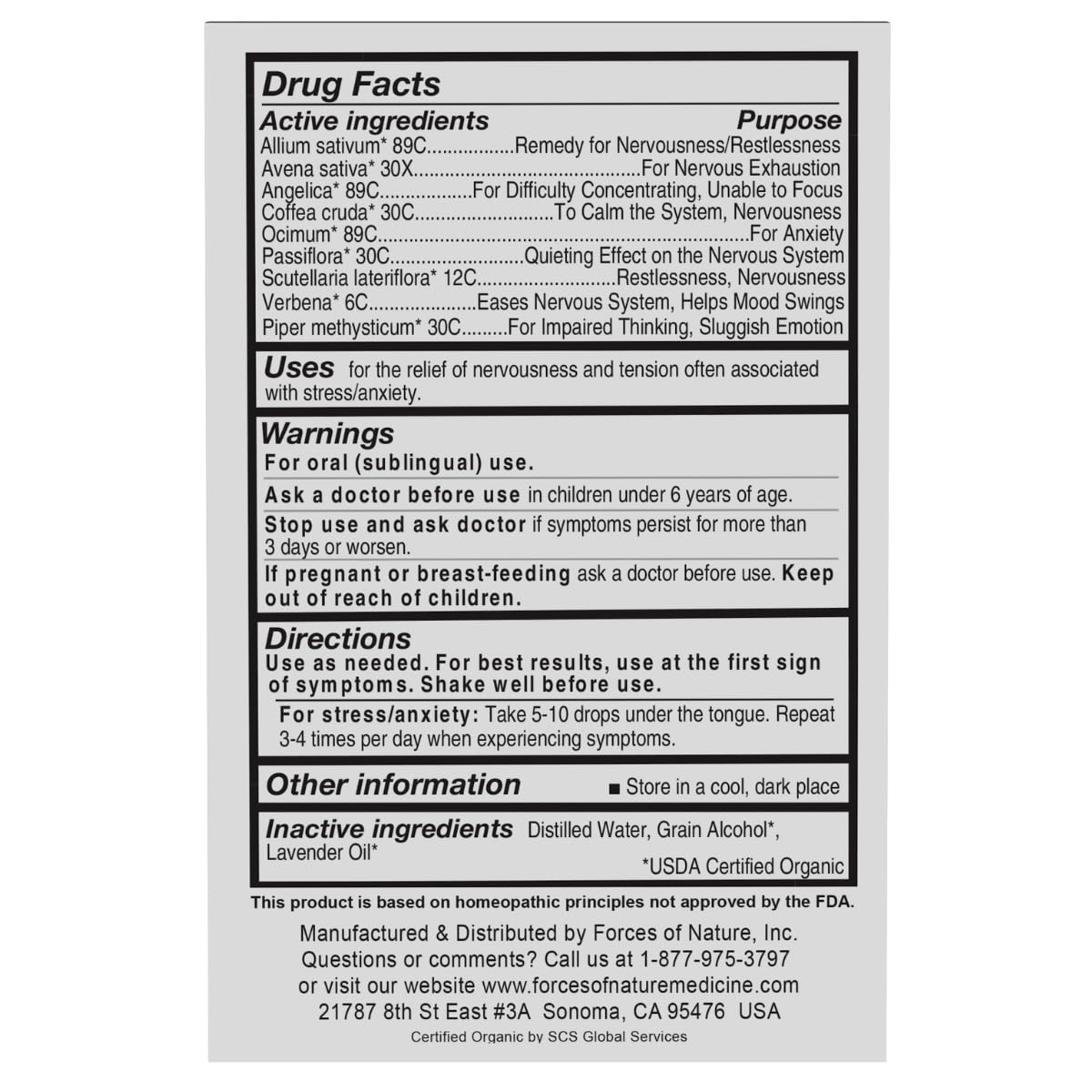 Forces of Nature Calm Mood, Organic Homeopathic Medicine, 0.34 Fl Oz, Calm Formula, Multi-Action Support from Mood Swings, Irritability, Stress & Worry Forces of Nature buy supplements Au