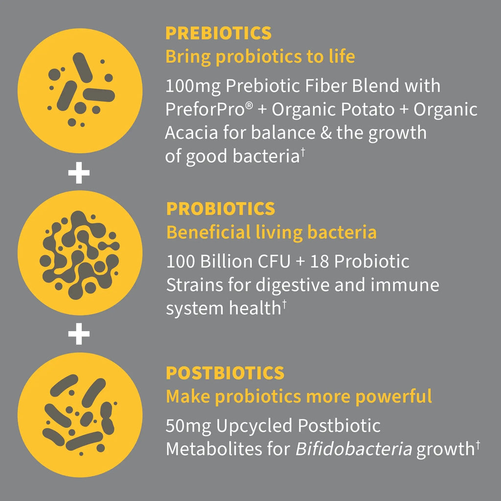 Garden of Life Dr. Formulated Pre, Post & Probiotics 100 Billion CFU Once Daily 3-in-1 Complete Probiotics, Prebiotics & Postbiotics Supplement for Women and Men – Extra Strength, 30 Day Supply Garden of LifeBuy Supplements Australia