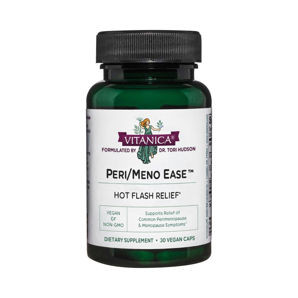Vitanica Peri/Meno Ease - for Perimenopause and Menopause Symptoms - Hot Flash Relief with Clinically Studied Siberian Rhubarb Extract - Supports Sleep and Stress with Ashwagandha - Vegan - 30 Caps VitanicaBuy Supplements Australia