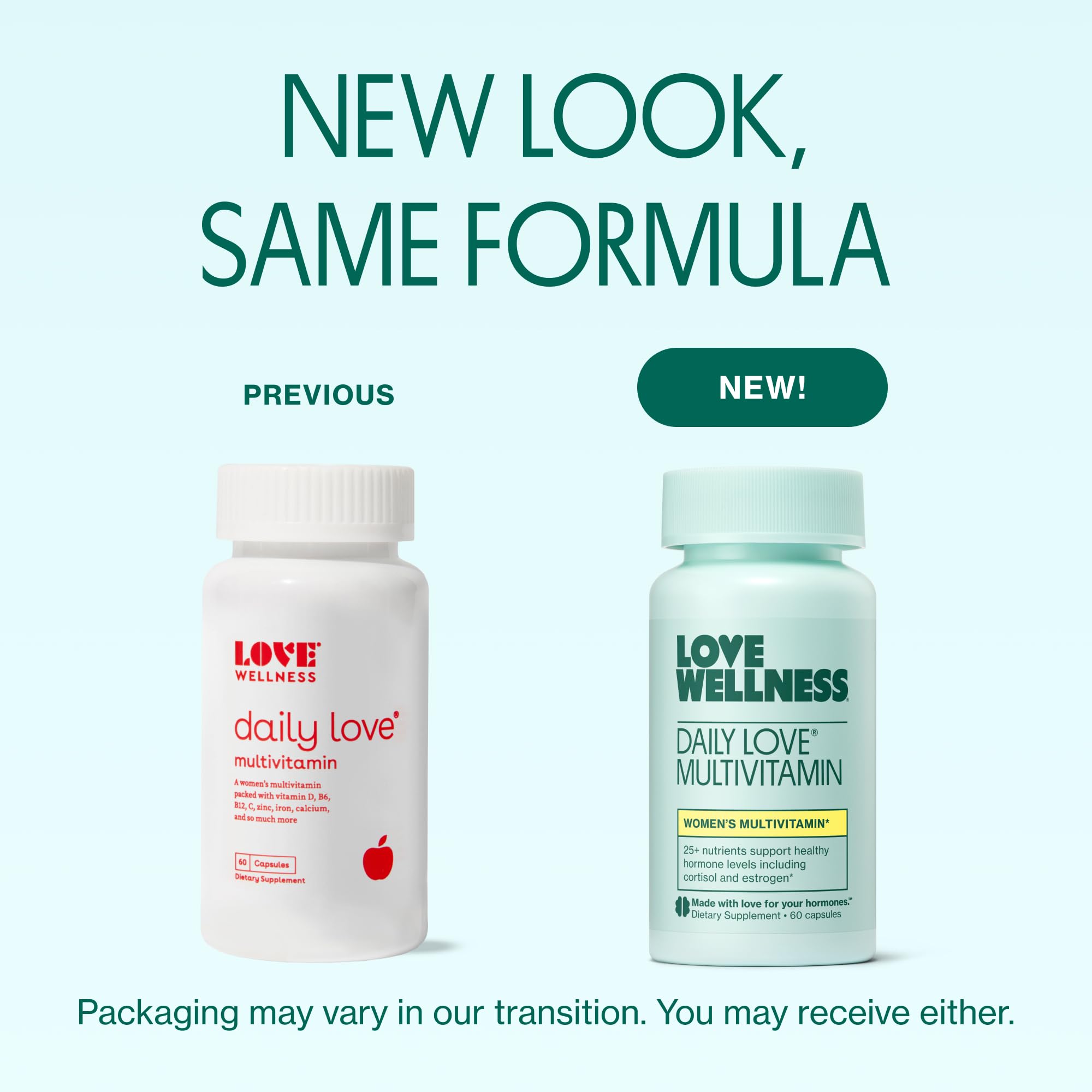 Love Wellness Daily Love Multivitamin for Women | Supports Energy, Cortisol, Immune Health, Stress Relief, & PMS | Complete with Vitamin D, C, Iron, Calcium, Zinc, & Biotin, Magnesium | 60 Count Love WellnessBuy Supplements Australia