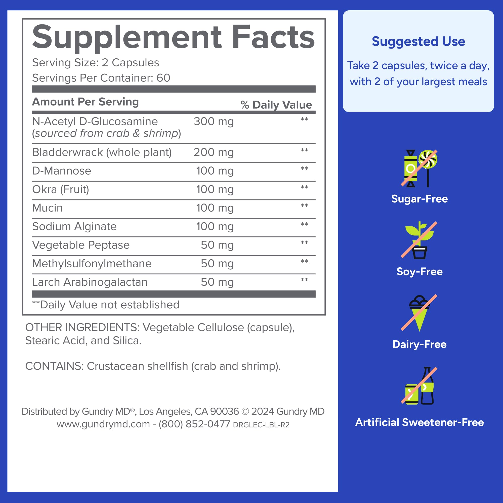Gundry MD® Lectin Shield, Gut Health and Digestion Supplement, Helps Block Potentially Harmful Lectins, Supports Digestive Comfort