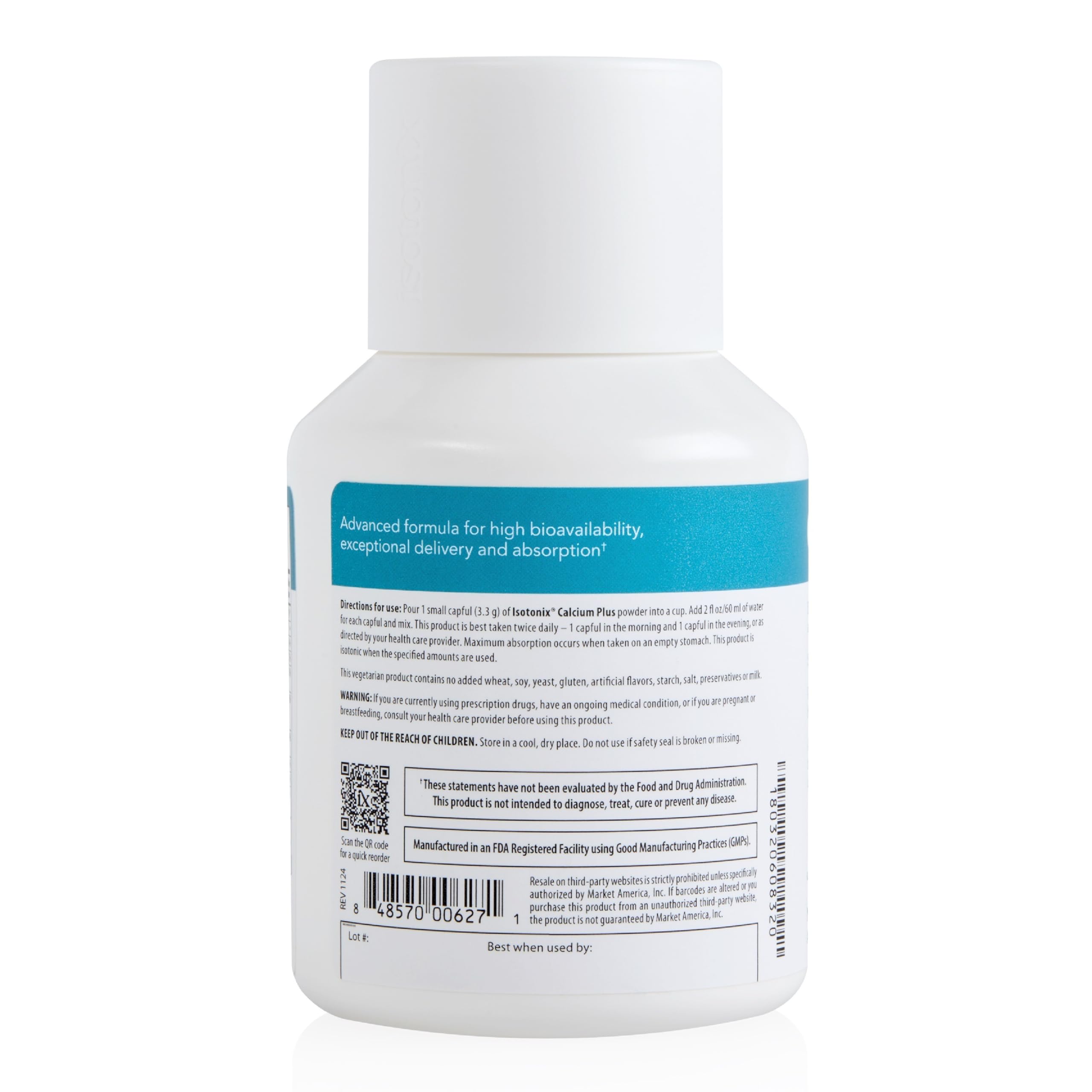 Isotonix Calcium Plus – Calcium Supplement for Women and Men with Magnesium, Vitamin D3, and Vitamin C – Fast Absorbing Isotonic Formula – Calcium Citrate & 5 Salts - 90 Servings IsotonixBuy Supplements Australia