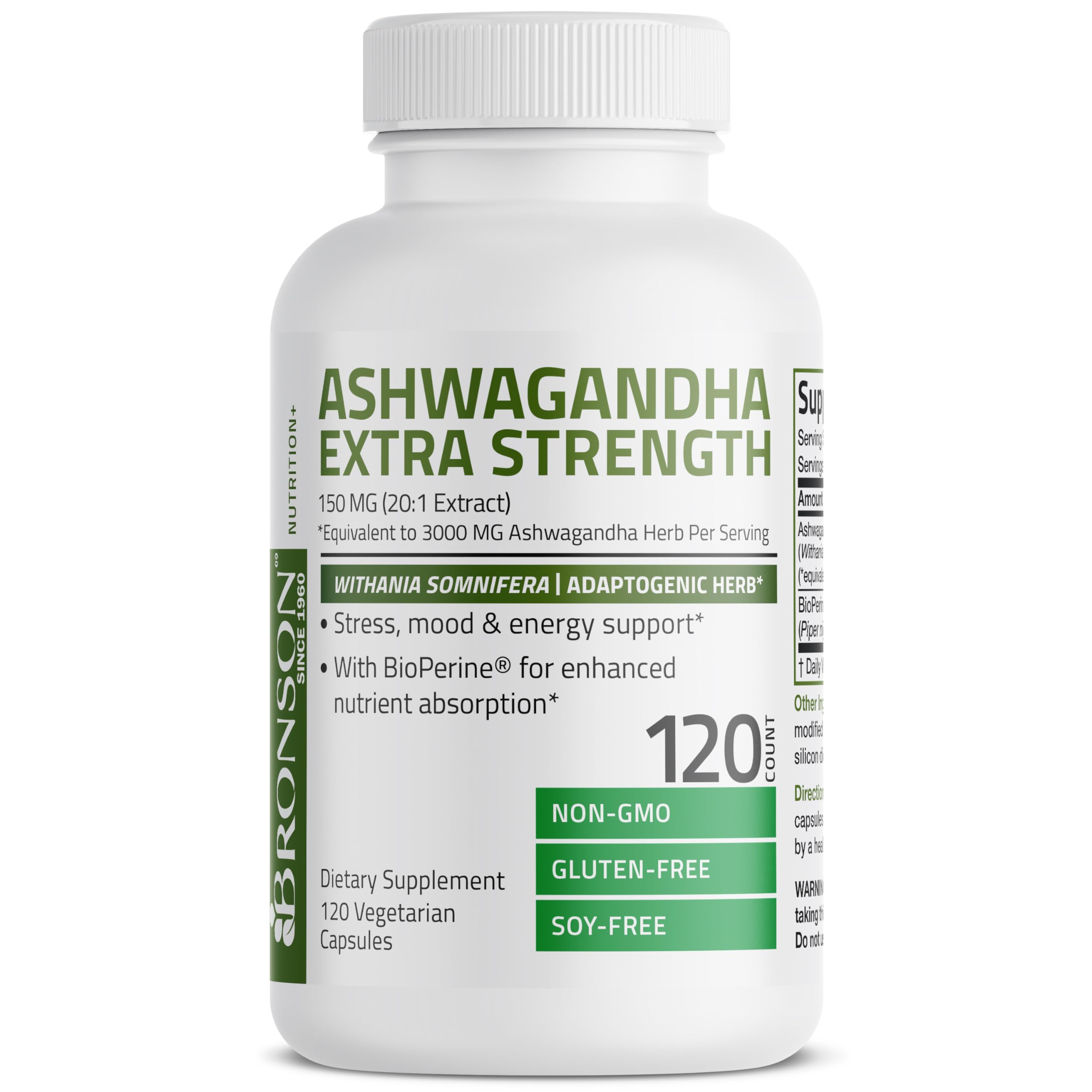 Bronson Ashwagandha Extra Strength Stress & Mood Support with BioPerine BronsonBuy Supplements Australia