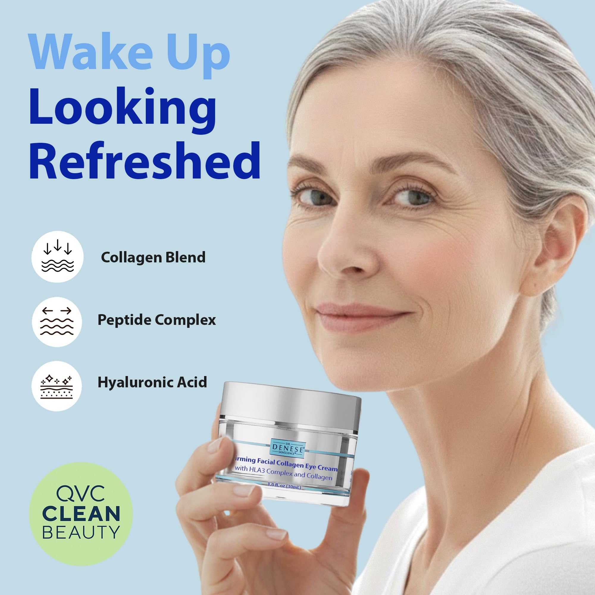 Dr. Denese SkinScience Firming Facial Collagen Eye Cream 1oz – Hydrating Under Eye Treatment with Hyaluronic Acid, Peptides & Ceramides for Puffiness, Dark Circles, Fine Lines – Cruelty-Free Skin Care Dr. Denese buy supplements Au