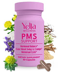 YELLA WELLNESS Hormone Balance for Women - PMS Support Supplement for Women w/Chaste Tree, Dong Quai and Ashwagandha- PMS and Menopause Relief for Bloating, Cramps and Mood Swings- (60ct) YELLA WELLNESSBuy Supplements Australia