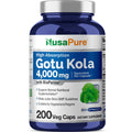 NusaPure Gotu Kola Capsules 20:1 Extract, 200 mg Equivalent to 4000mg Per Veggie Caps, 200 Count, Non-GMO, Vegan, Bioperine - Traditional Herb Extract NusaPureBuy Supplements Australia