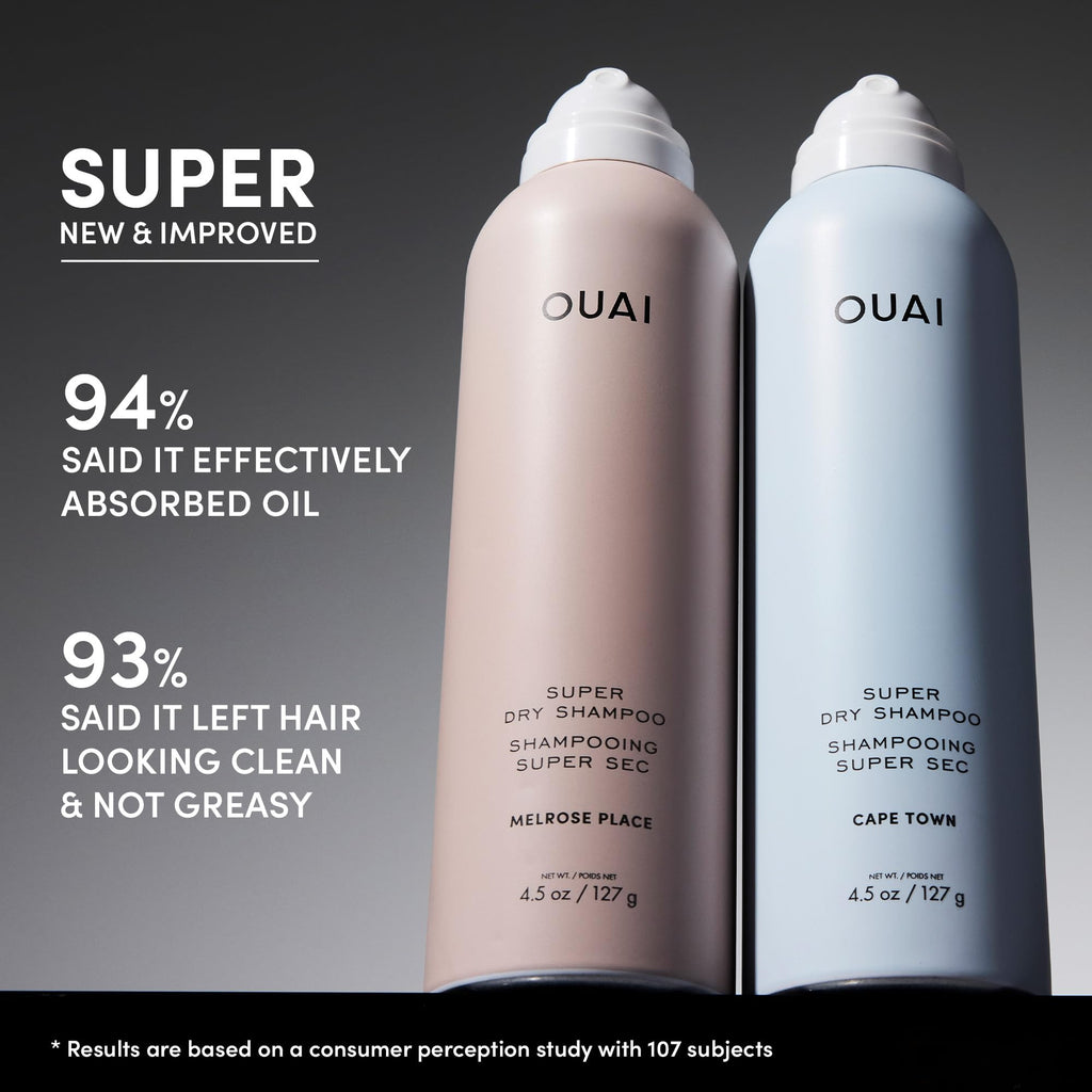 OUAI Super Travel Size Dry Shampoo - Volumizing Dry Shampoo - Absorbs Oil, Dirt & Sweat - Blends Seamlessly into Hair with Zero Residue & Enriched with a Long-Lasting Scent - Melrose Place (2 oz) OUAIBuy Supplements Australia