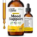 Wild & Organic Mood Support Drops - Good Mood Supplements w/Ashwagandha Root & Rhodiola Rosea - Natural Liquid Drops for Positive Energy - Calm and Relax Supplements for Women and Men - 2 oz Wild & Organic buy supplements Au
