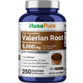 NusaPure Valerian Root 20:1 Extract, 250 mg Equivalent to 5000mg Per Veggie Caps, 250 Count, Vegan, Non-GMO, Bioperine NusaPureBuy Supplements Australia