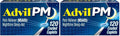Advil PM Pain Reliever and Nighttime Sleep Aid, Pain Medicine with Ibuprofen for Pain Relief and Diphenhydramine Citrate for A Sleep Aid - 120 Coated Caplets (Pack of 2) AdvilBuy Supplements Australia