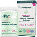 MamaDoc Rx Certified Organic Kids & Teens Probiotic Immune Defense - 5 Billion CFUs | Sugar Free, Vegan, Gluten-Free | 14 Probiotic Strains, Prebiotics, Vitamin C & D | 30 Chewable Tablets, Ages 4+ MamaDoc RxBuy Supplements Australia