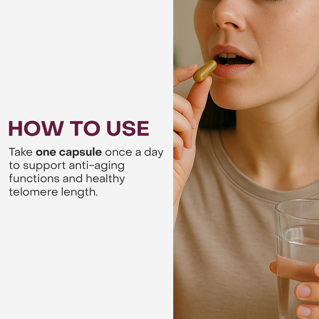 Healthycell Telomere Length Supplement - Anti-Aging Telomere Lengthening Supplements with Phytonutrients & Vitamins for Cellular Health - AC-11, Astragalus & Resveratrol - 30 Capsules HealthycellBuy Supplements Australia