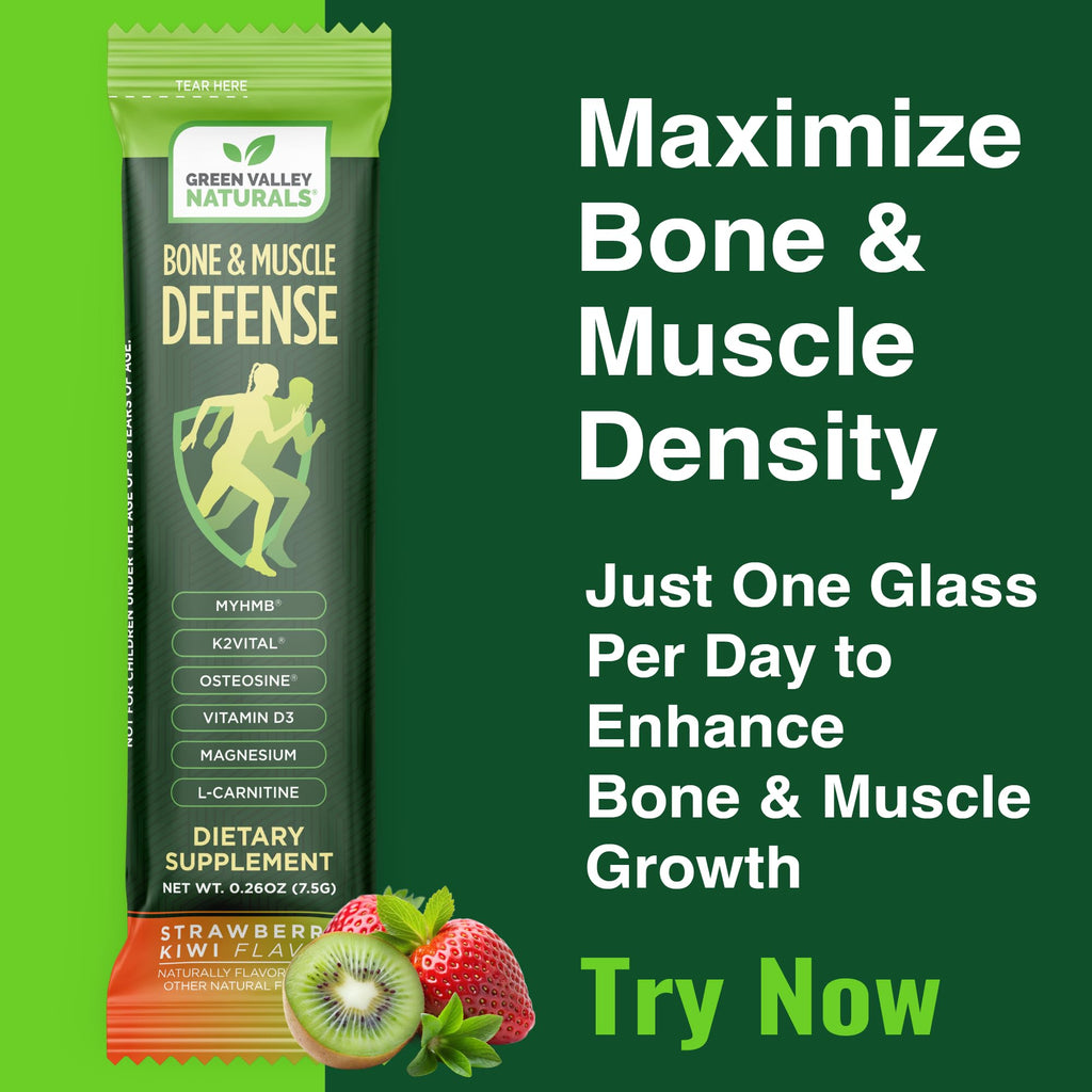 Bone & Muscle Defense Stick Pack | HMB + Leucine Amino Blend for Muscle Support | Protein Growth & Strength Formula for Women & Men | Fertility & Energy Support | Convenient On-the-Go Supplement GREEN VALLEY NATURALSBuy Supplements Australia