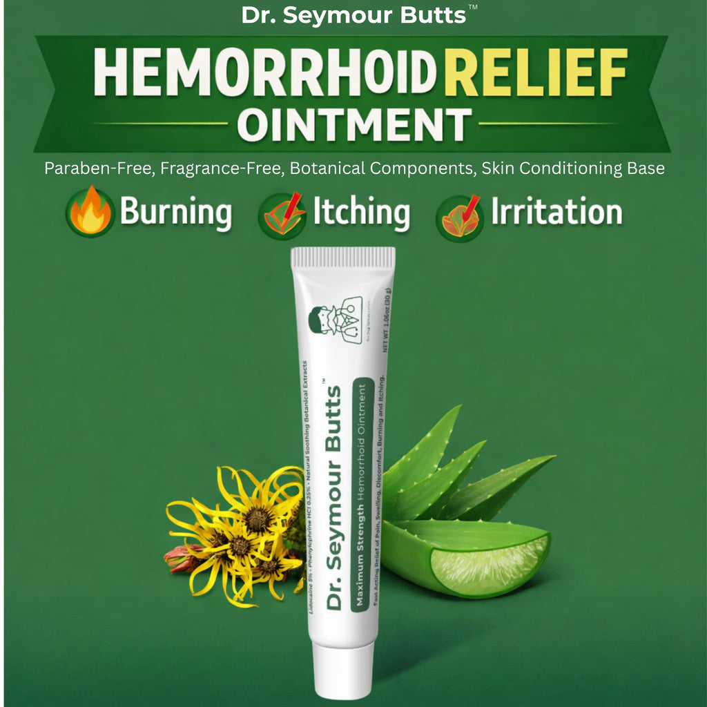 Dr. Seymour Butts Hemorrhoid Ointment – Lidocaine 5% Pain Relief for Burning, Itching & Irritation | External Hemorrhoid Care with Witch Hazel, Aloe & Botanical Support Dr. Seymour ButtsBuy Supplements Australia