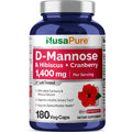 NusaPure D-Mannose Complex 1400 mg (with Hibiscus and Cranberry) - 180 Veggie Caps Non-GMO & Vegan NusaPureBuy Supplements Australia