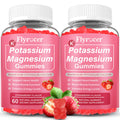 2 Pack Potassium Magnesium Gummies for Men & Women, Potassium Magnesium Supplement for Leg Cramps, Muscle Health, & Electrolyte Balance, Strawberry Flavor, 120 Gummies FlyrocerBuy Supplements Australia