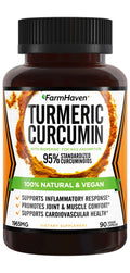 Turmeric Curcumin with BioPerine Black Pepper & 95% Curcuminoids, 1965mg, Maximum Absorption for Joint Support, Non-GMO Turmeric Capsules,