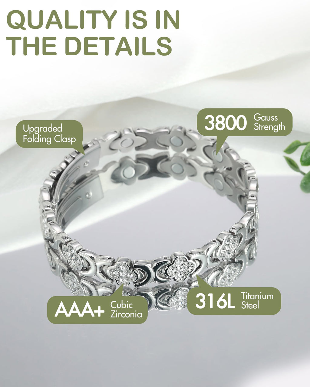 Feraco Ultra Strength Magnetic Bracelets for Women with Neodymium Therapy Magnets FeracoBuy Supplements Australia