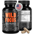 Wild Focus Brain Supplements | Caffeine-Free, Plant-Based Botanicals | Lions Mane, Ginkgo Biloba, Bacopa Monnieri, Lemon Balm | 100% Natural Nootropic | 60 caps Wild FoodsBuy Supplements Australia
